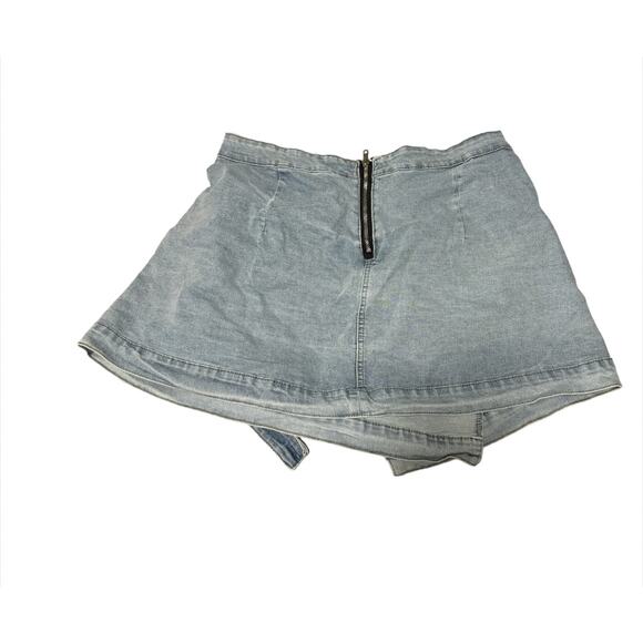 Light Blue Stretchy Denim Skirt XXL - Picture 2 of 2